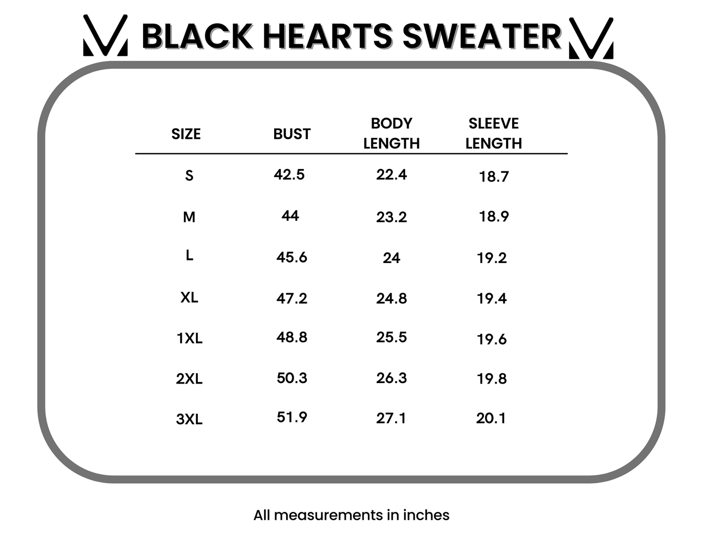 IN STOCK Black Hearts Sweater