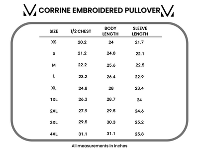 IN STOCK Corrine Embroidered Pullover Top - 1776