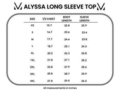 IN STOCK Alyssa Long Sleeve Top - Red