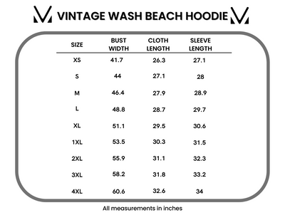 IN STOCK Vintage Wash Beach Hoodie - Dusty Pink