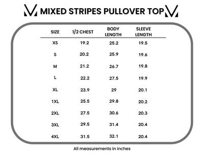 IN STOCK Mixed Stripes Pullover Top