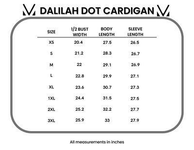 IN STOCK Dalilah Dot Cardigan - Forest Green
