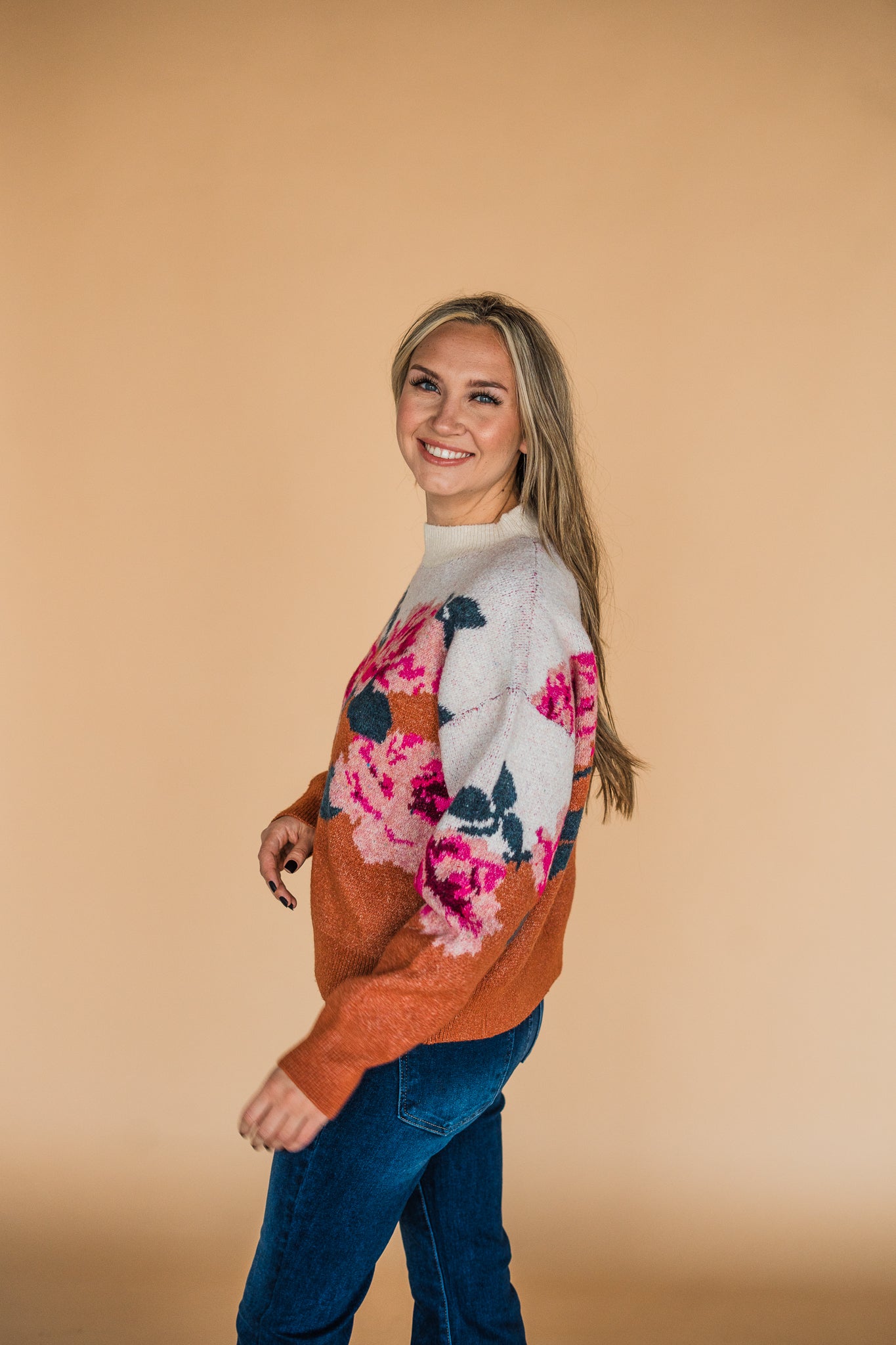 Rust Floral Molly Sweater