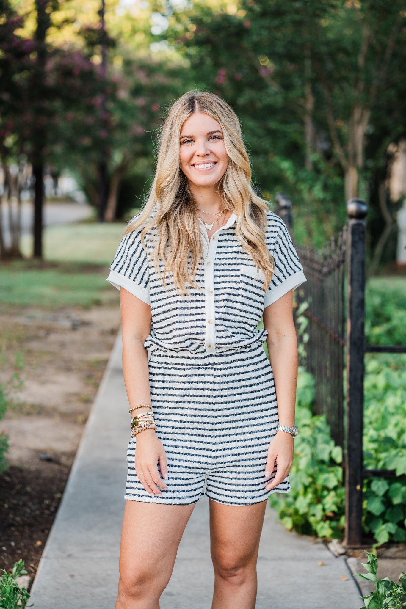 Black and White Driftwood Romper
