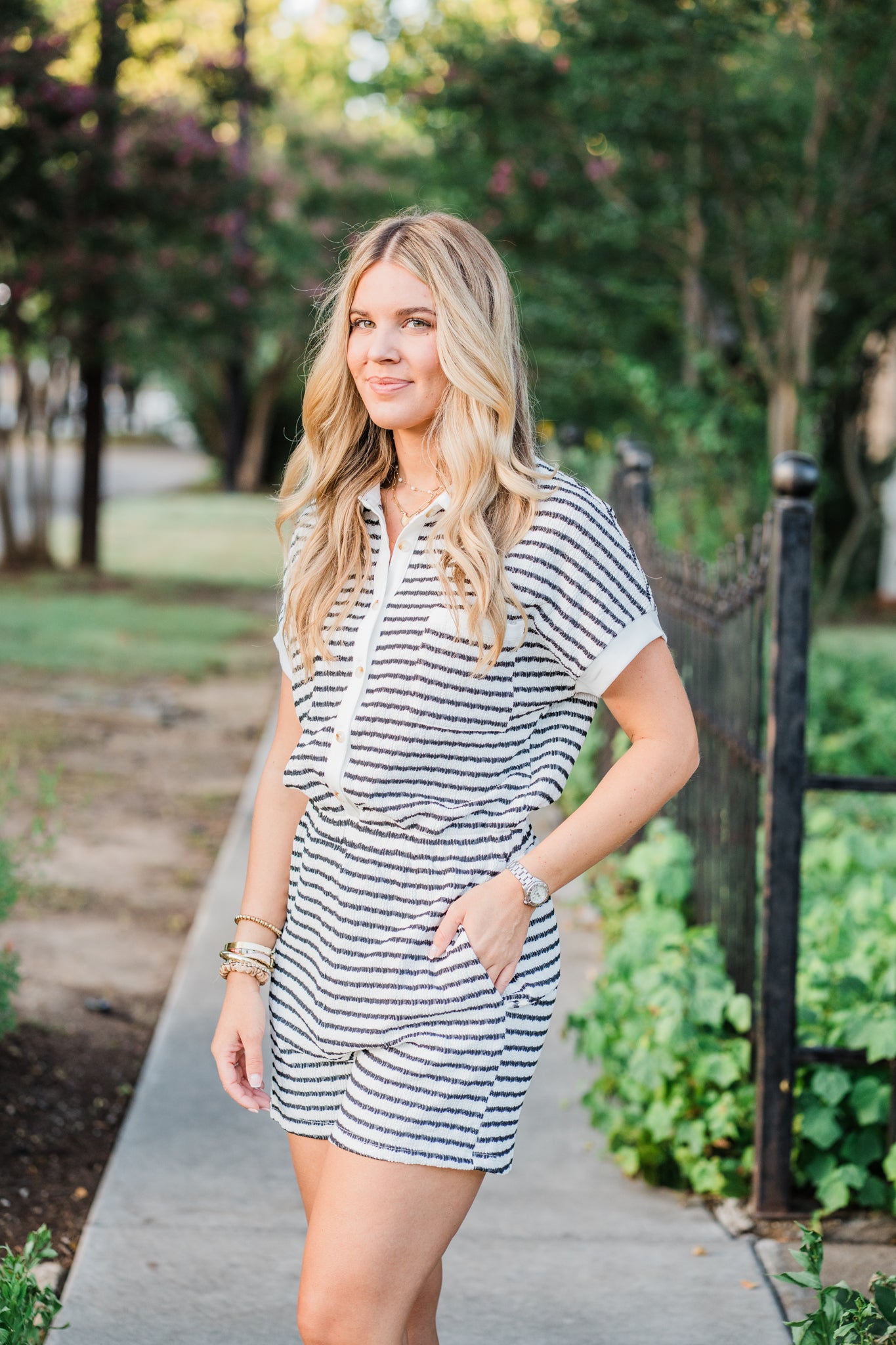 Black and White Driftwood Romper