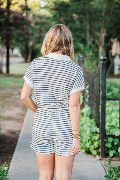 Black and White Driftwood Romper