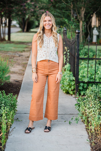 The Wildflower Crochet Button-Down