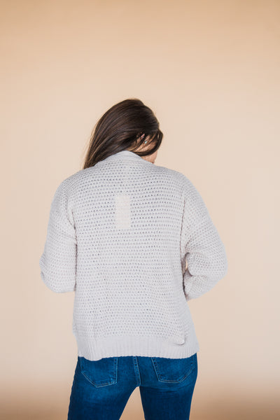 Soft Almond Woven Button Front Cardigan