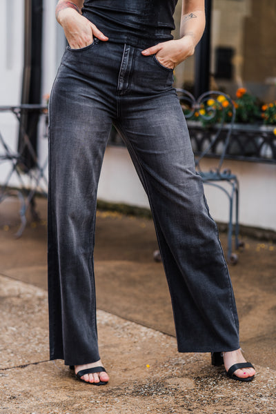 Black Wash High Waist Jeans