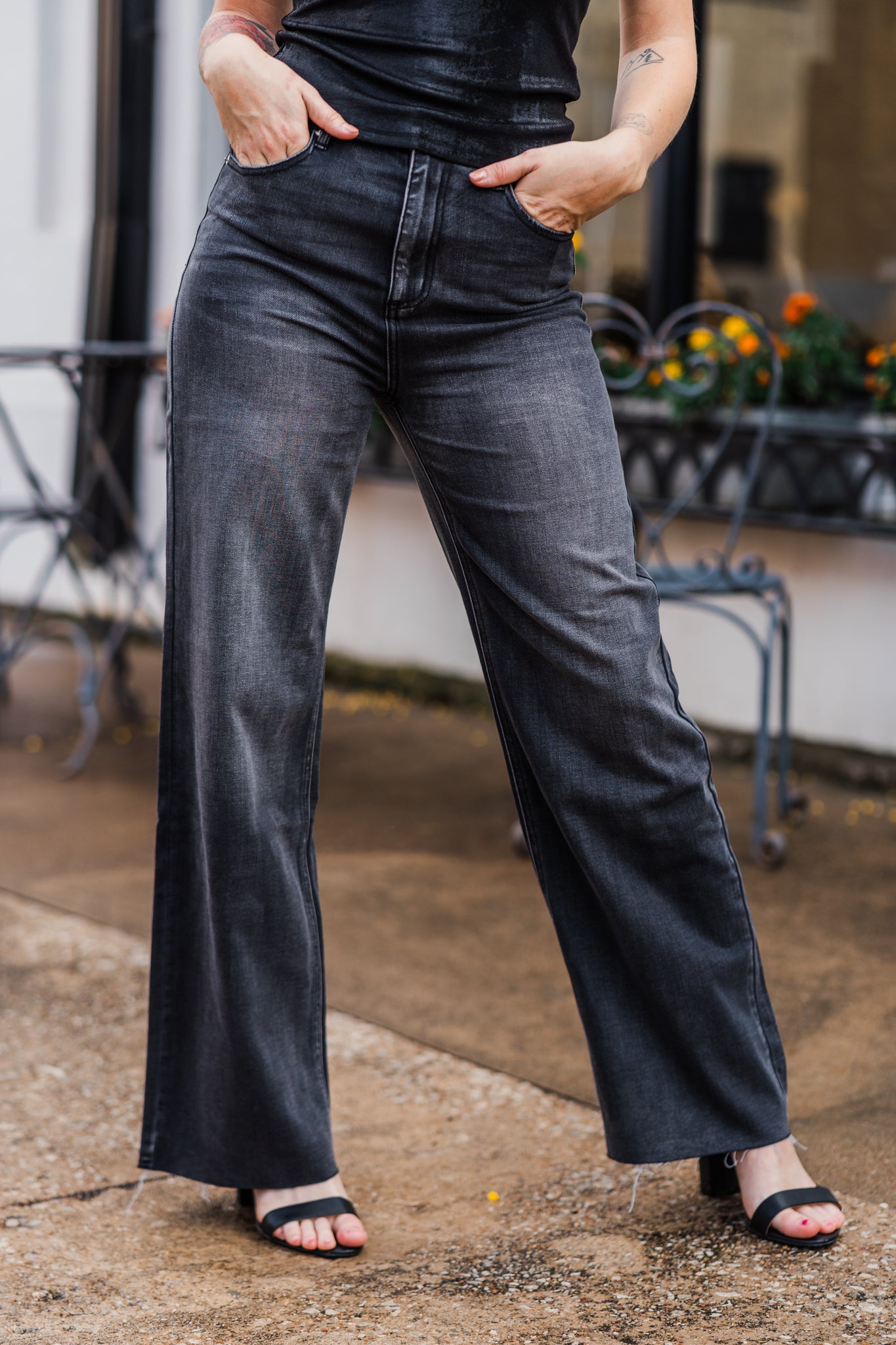 Black Wash High Waist Jeans