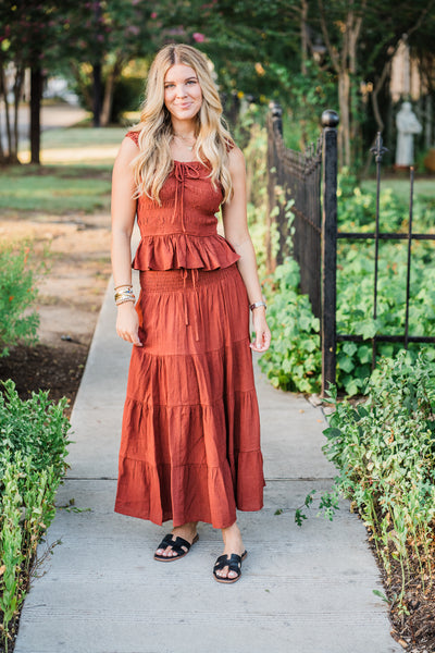 The Desert Bloom Smocked Top