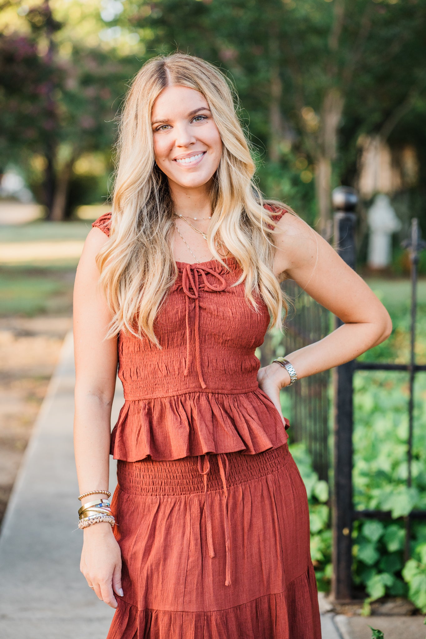 The Desert Bloom Smocked Top