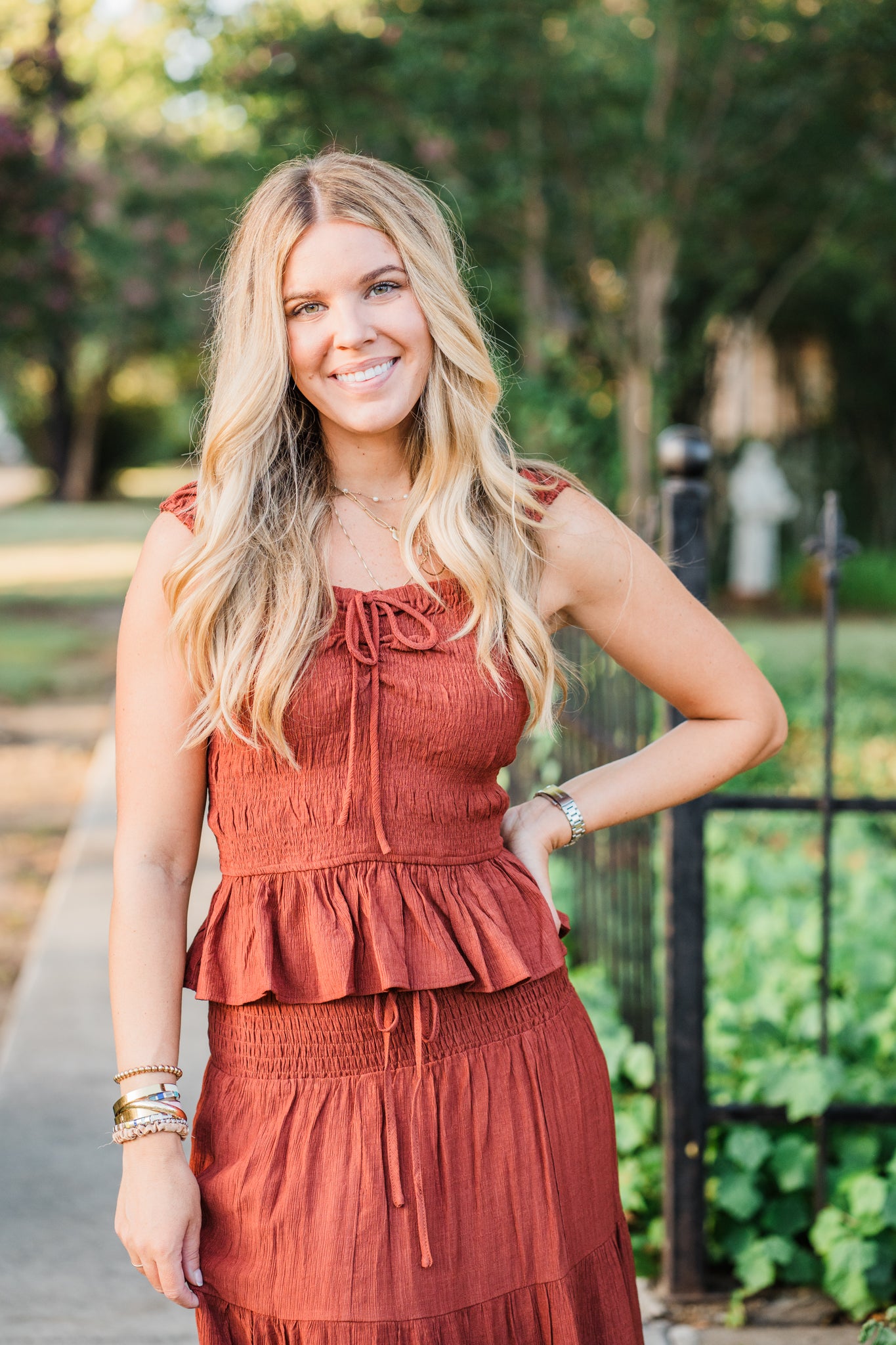 The Desert Bloom Smocked Top