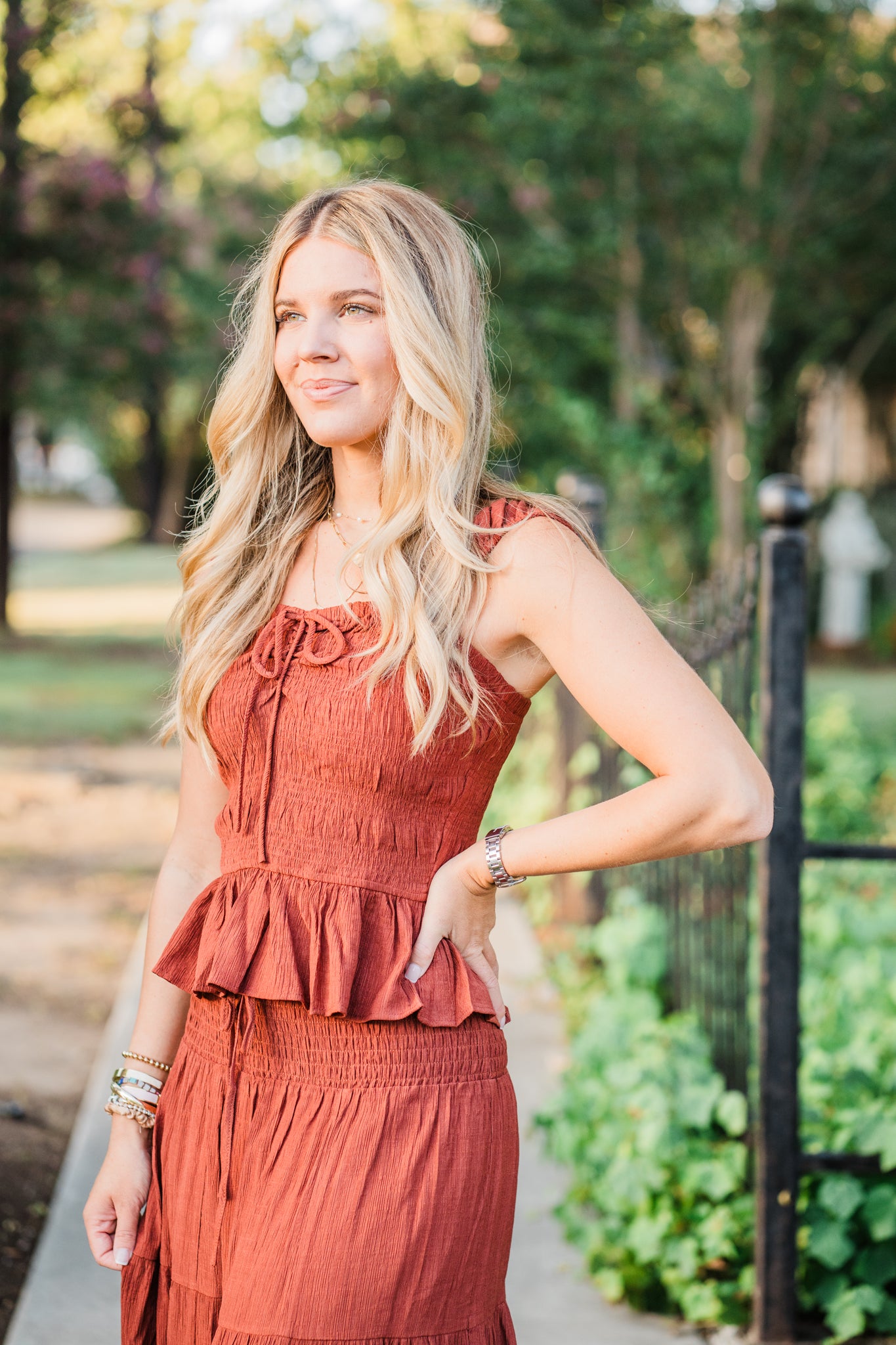 The Desert Bloom Smocked Top