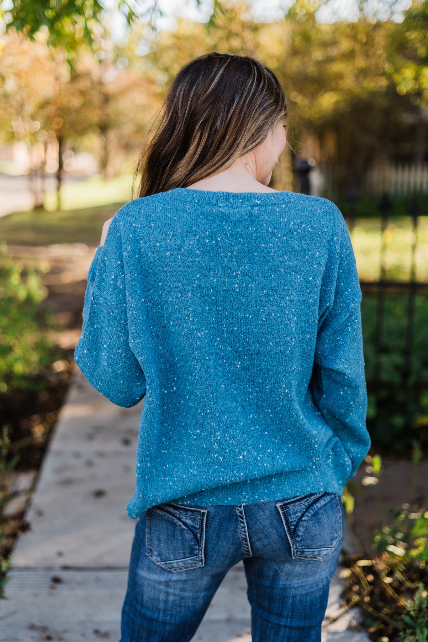 Blue Confetti Sweater