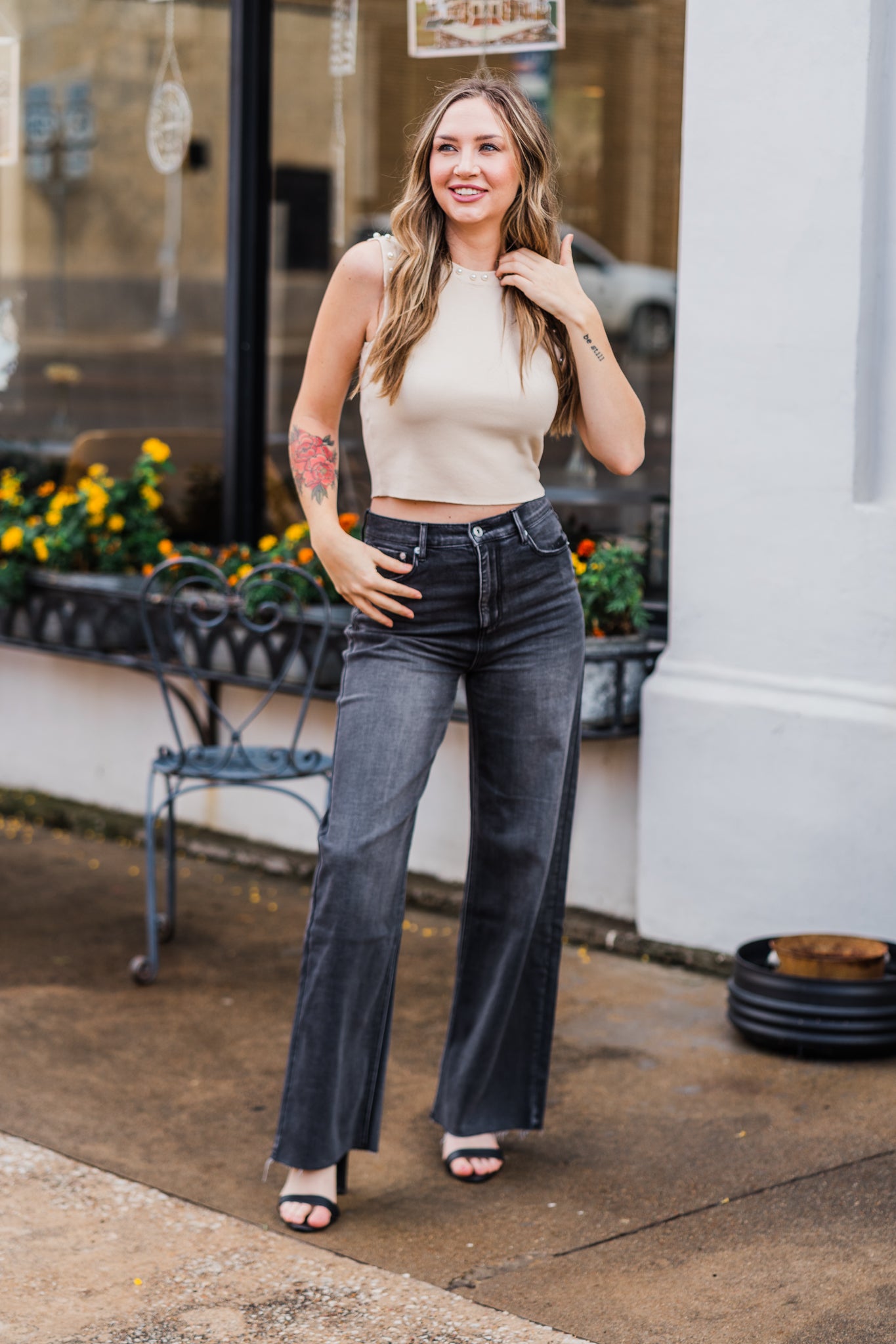 Pearl Embellished Tank