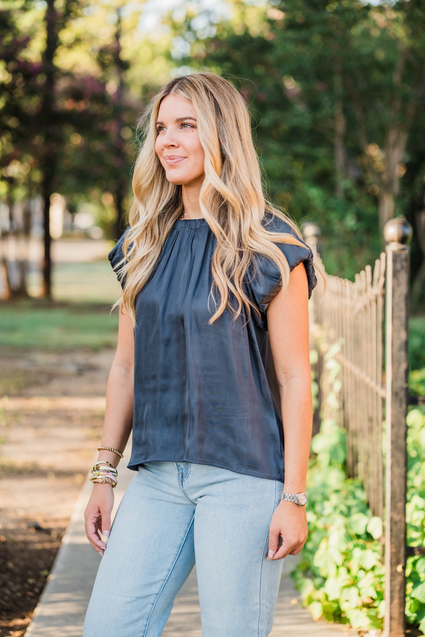 Moonlight Satin Top with Back Tie
