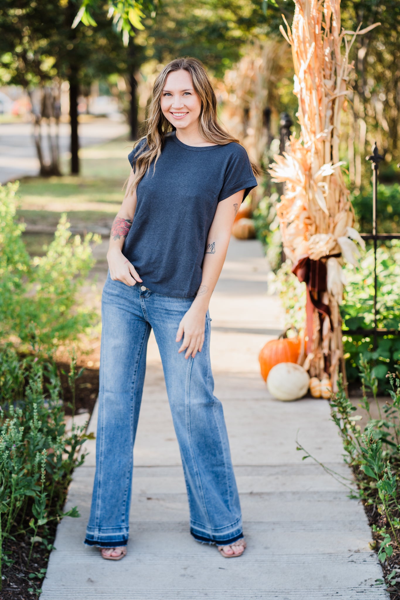 Charcoal Linen Tee