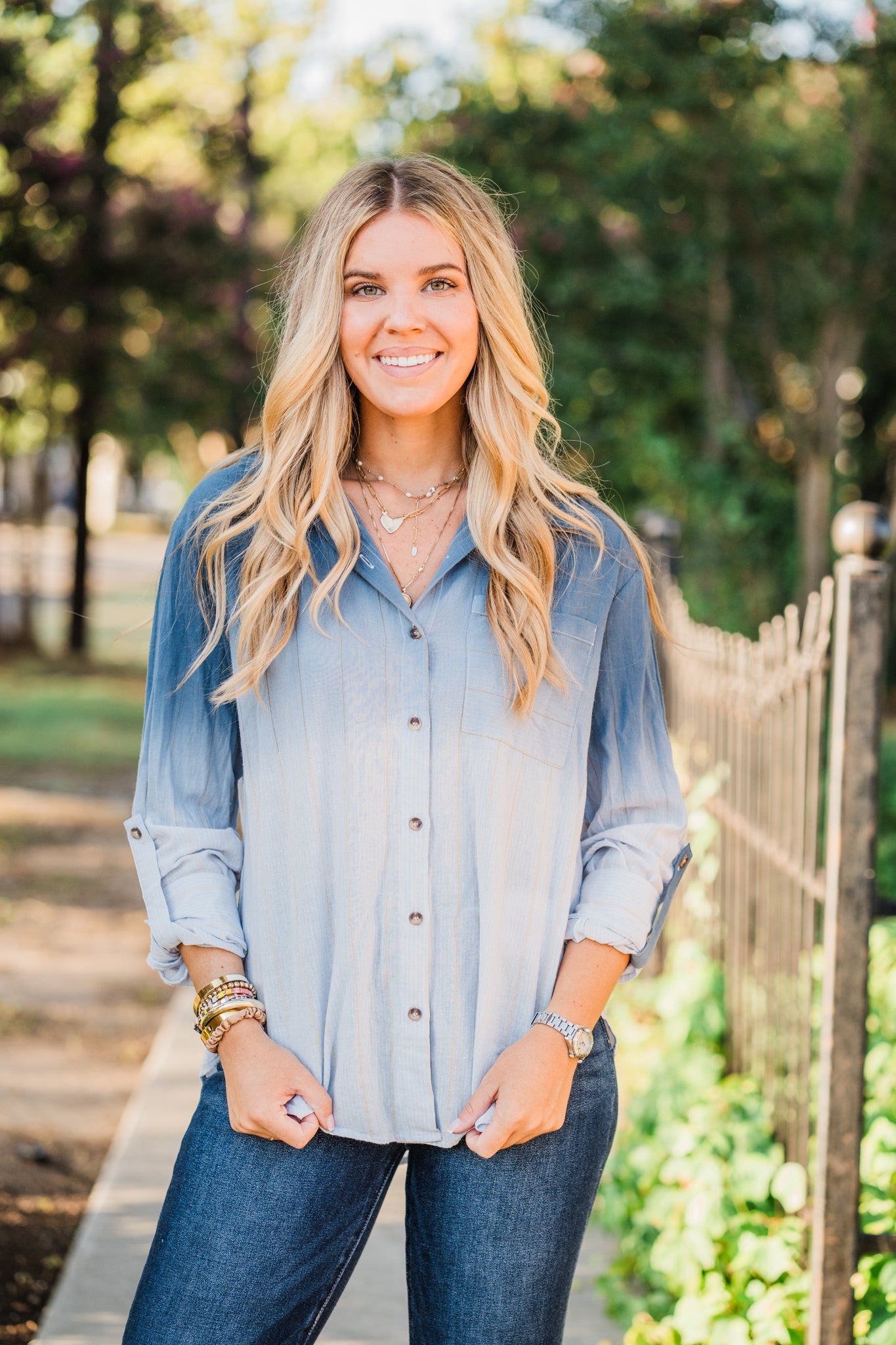Blue Haze Button Up Shirt