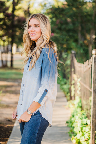 Blue Haze Button Up Shirt