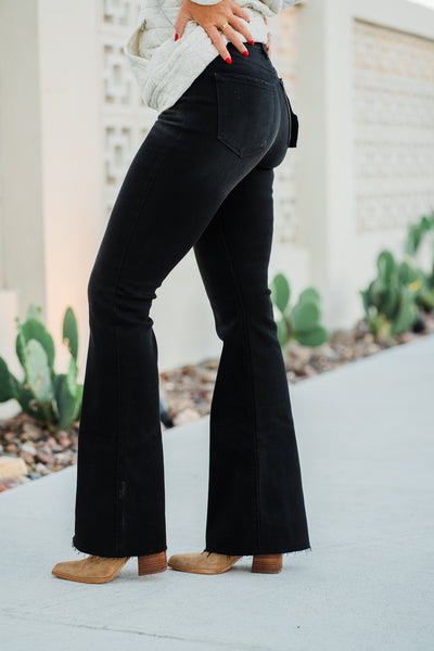 Coal Creek Black High Rise Flare Jeans
