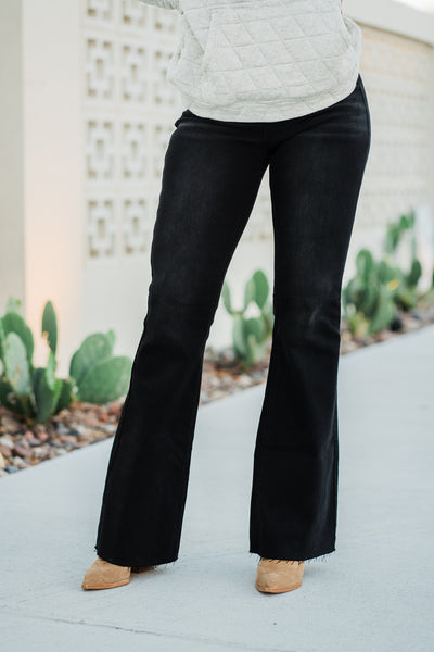 Coal Creek Black High Rise Flare Jeans