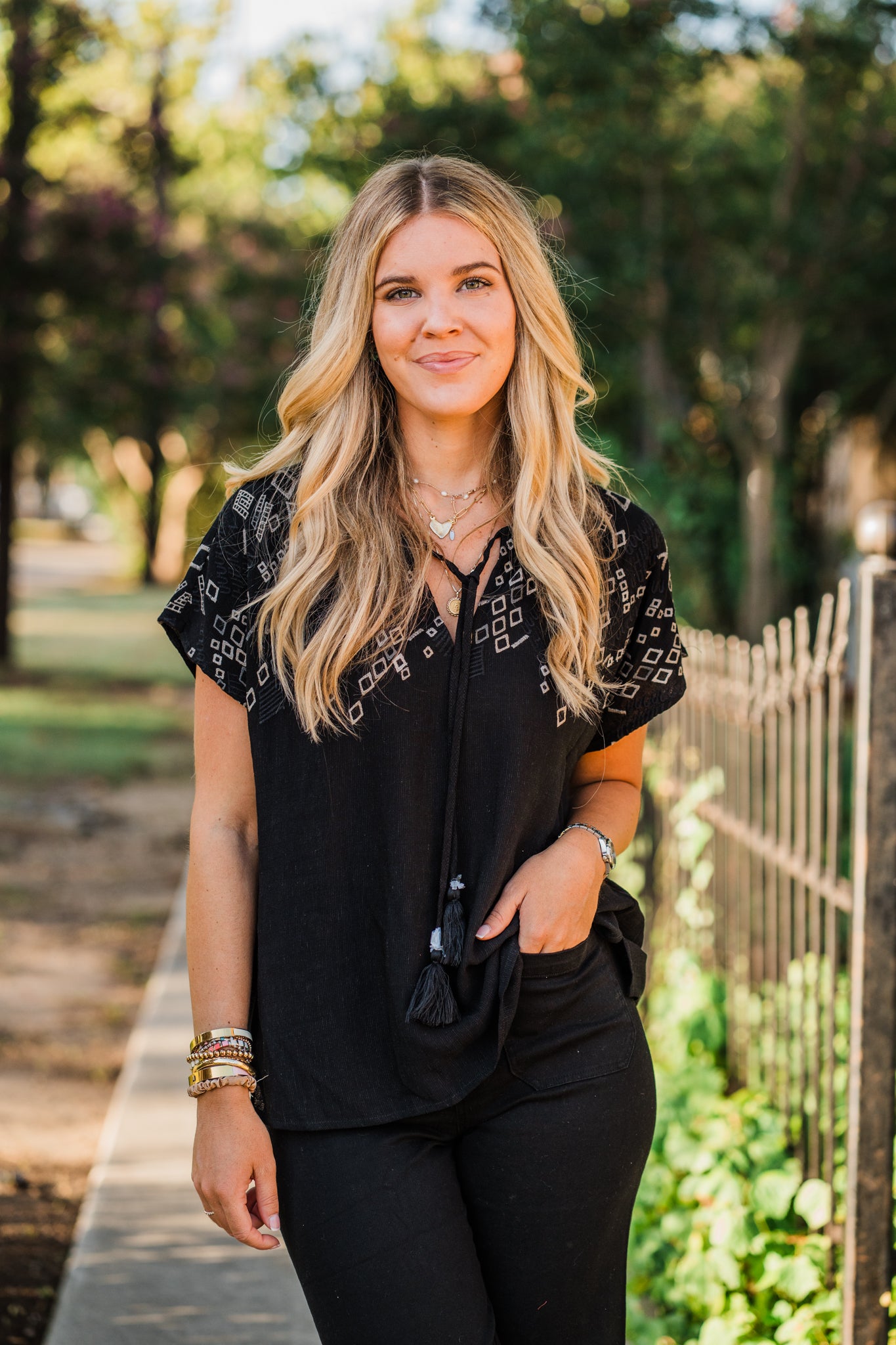 Painted Canyon Embroidered Blouse