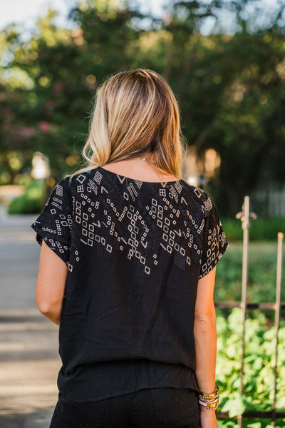 Painted Canyon Embroidered Blouse