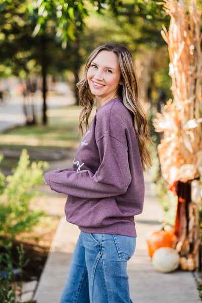 Thanks+Giving Heather Maroon Sweatshirt