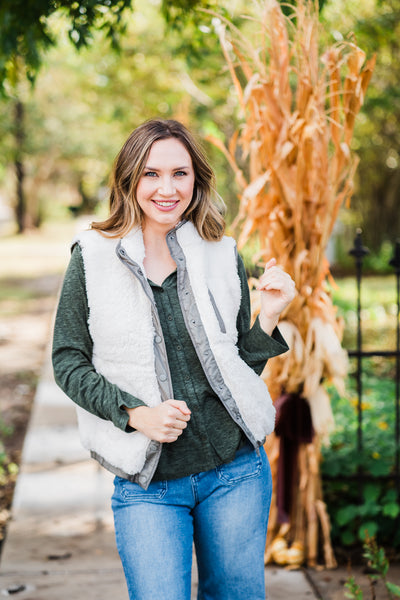 Olive Long Sleeve Soft Button Down