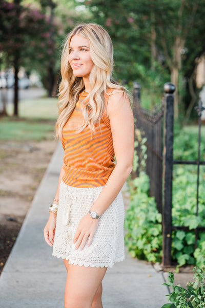 Sierra Cream Crochet Shorts