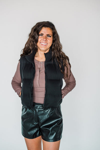 Black Issey Puffer Vest