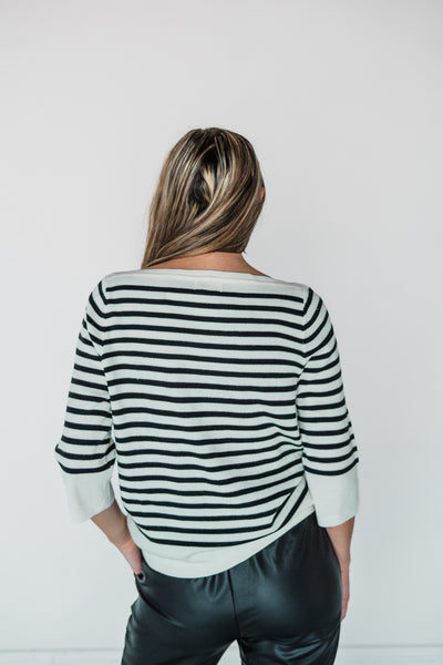 Stripe Boatneck Pullover