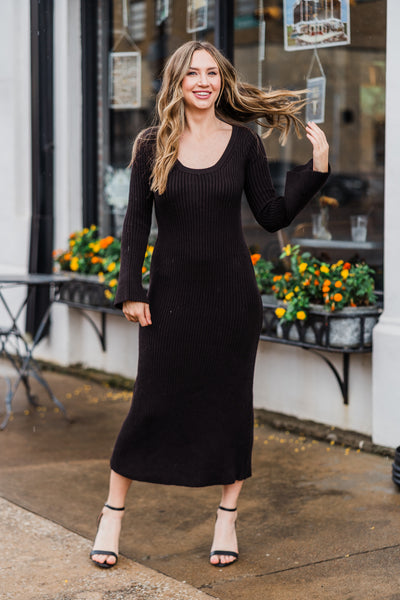 Black Maxi Sweater Dress