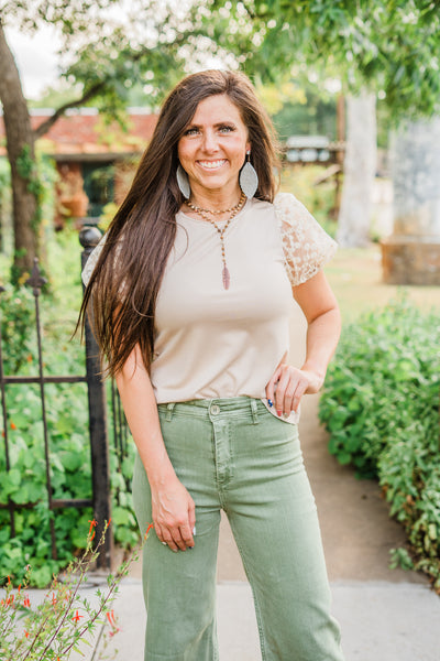 Floral Lace Short Sleeve Top