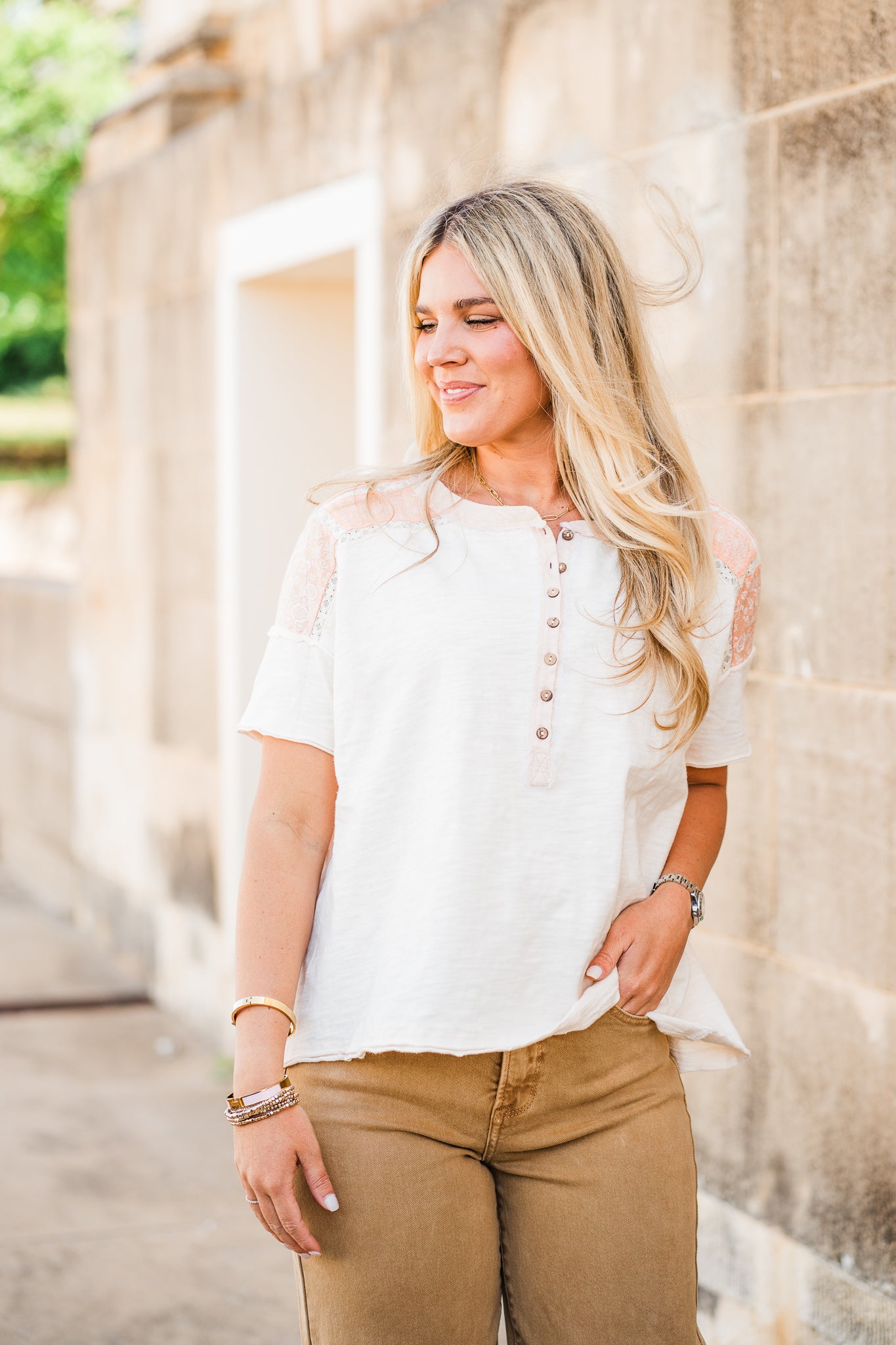 Apricot Contrast Short Sleeve T-Shirt