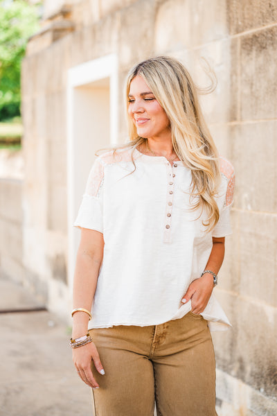 Apricot Contrast Short Sleeve T-Shirt