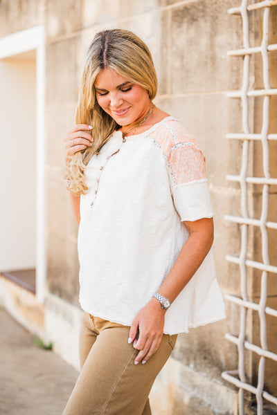 Apricot Contrast Short Sleeve T-Shirt