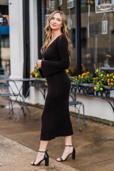 Black Maxi Sweater Dress