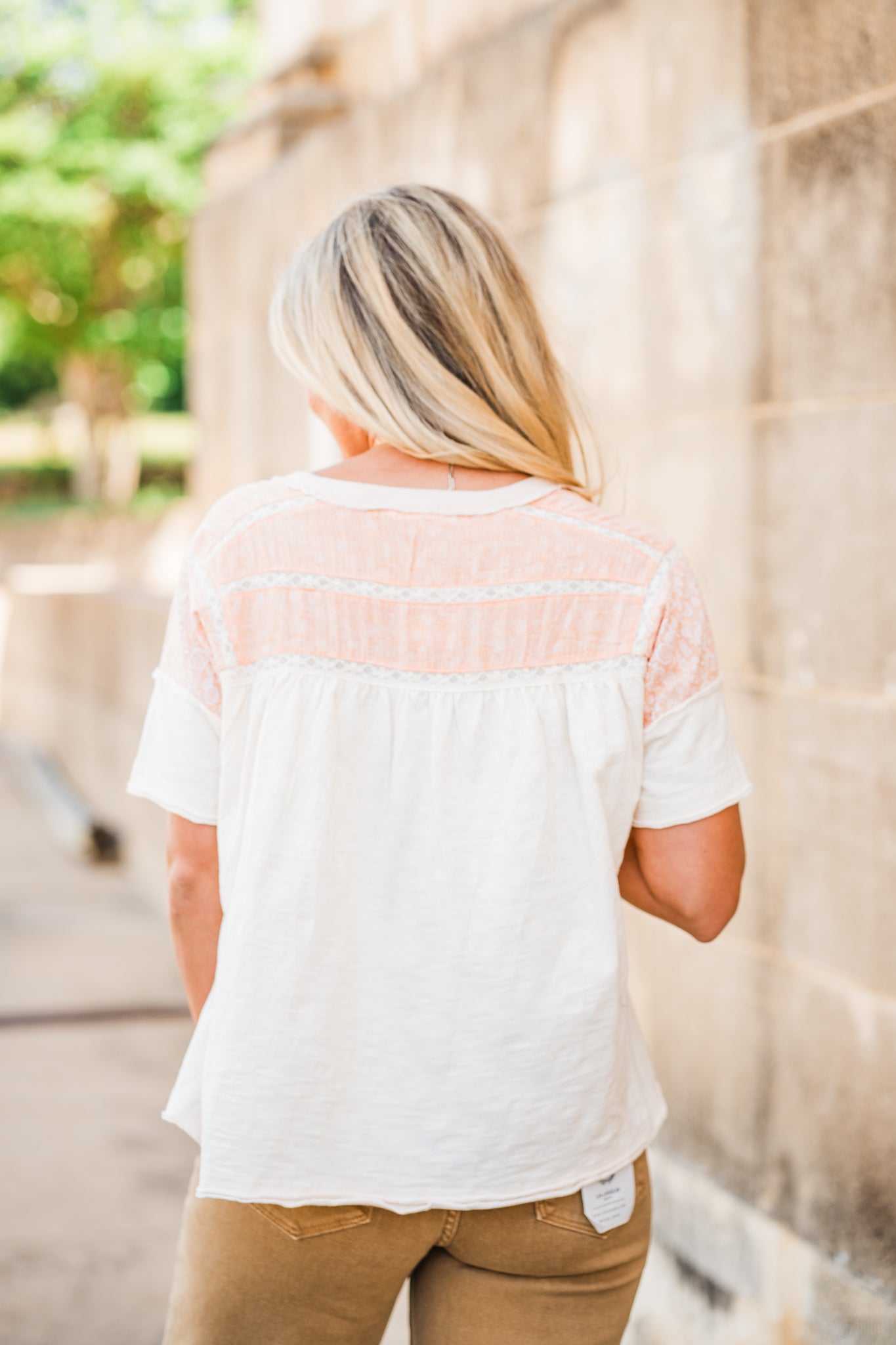 Apricot Contrast Short Sleeve T-Shirt