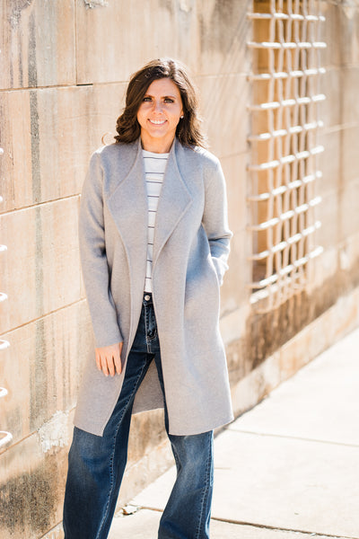 Heather Grey Longline Cardigan