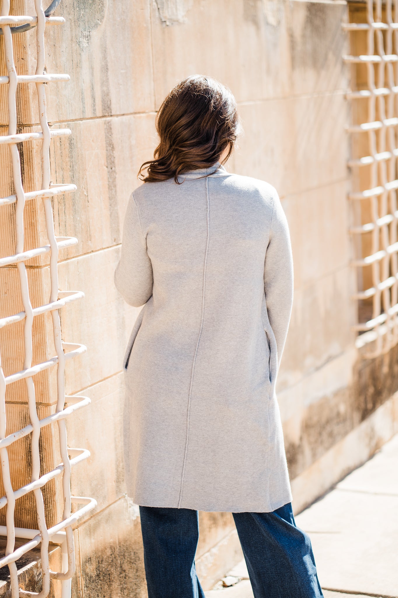 Heather Grey Longline Cardigan