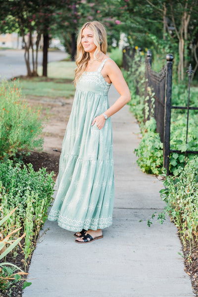 Sage Canyon Maxi Dress