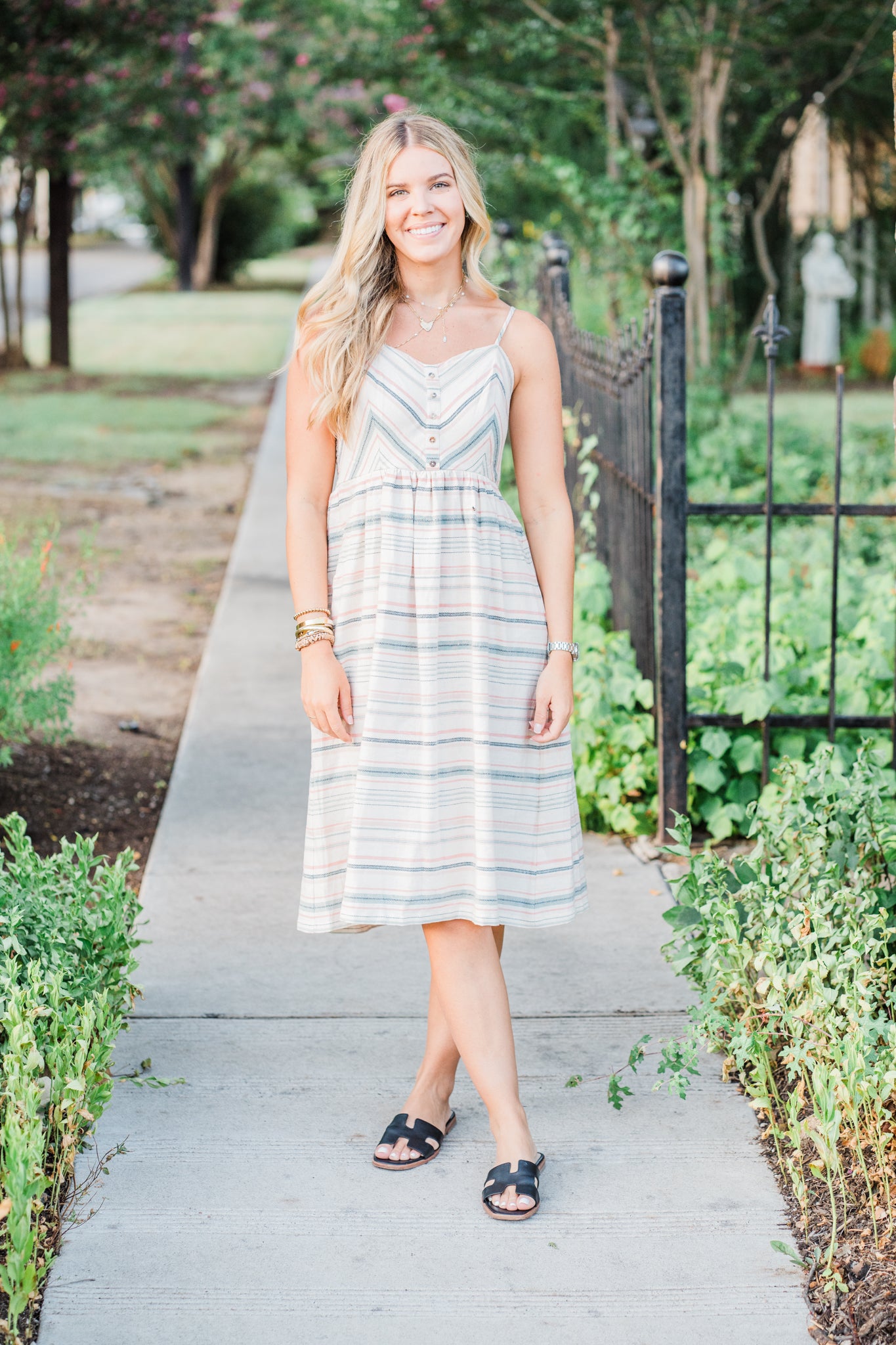 Sunstone Striped Midi Dress
