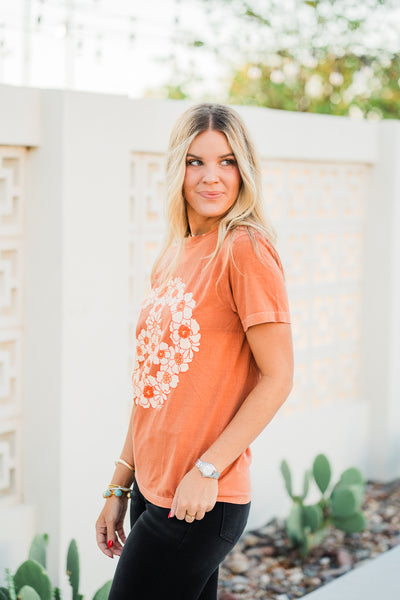 Peace Fall Floral Tee