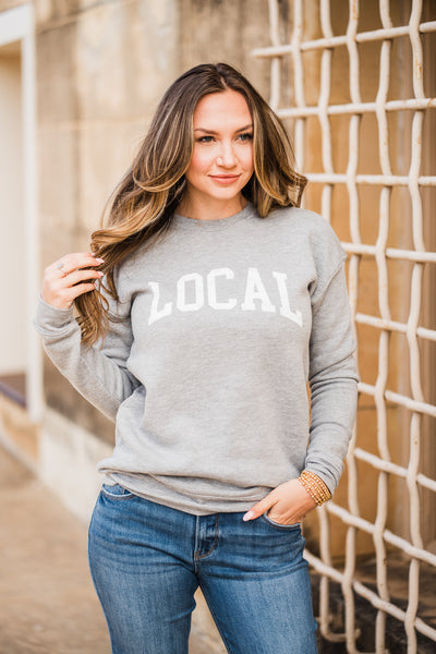 LOCAL Graphic Sweatshirt- Heather Grey