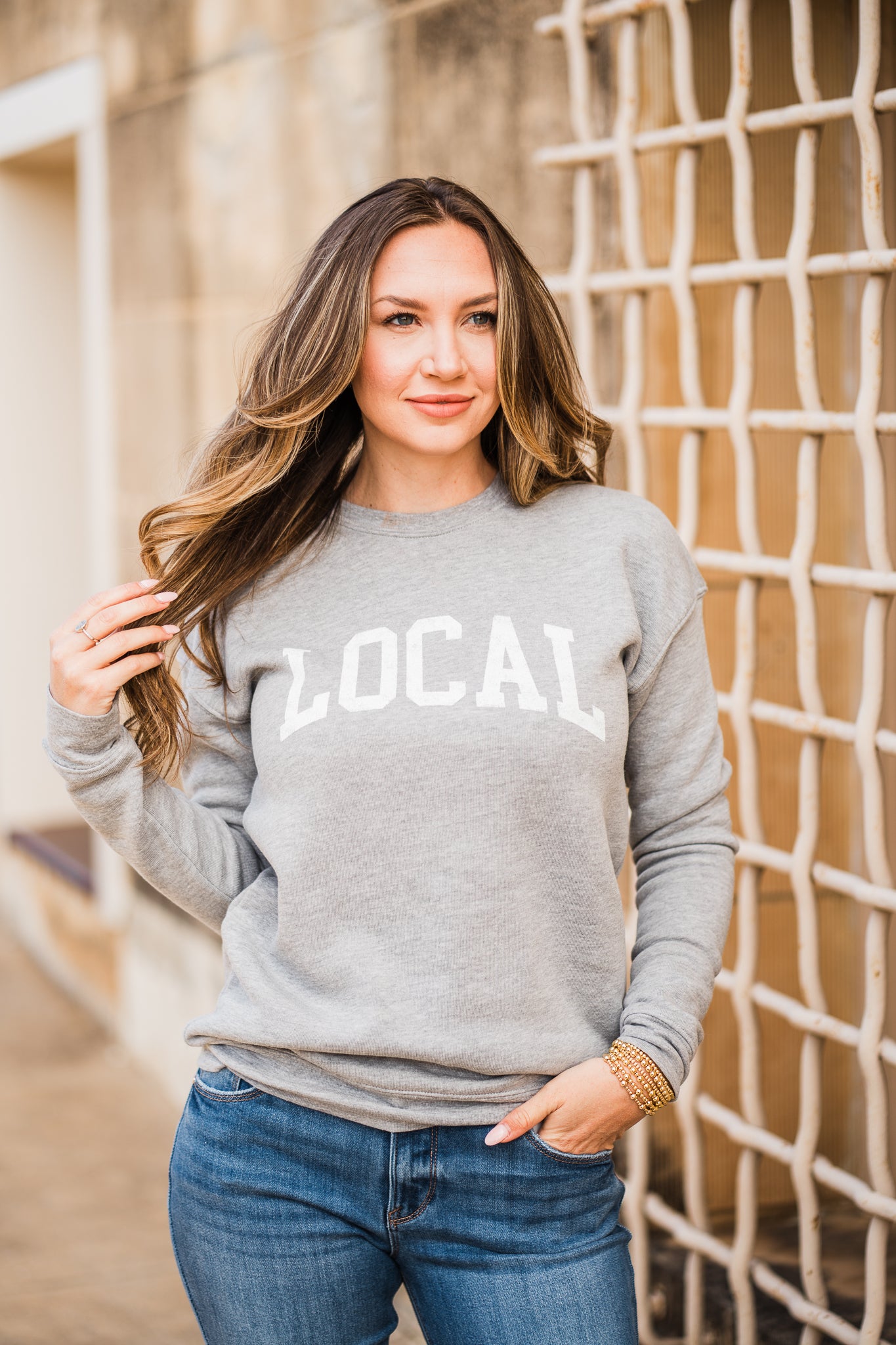 LOCAL Graphic Sweatshirt- Heather Grey