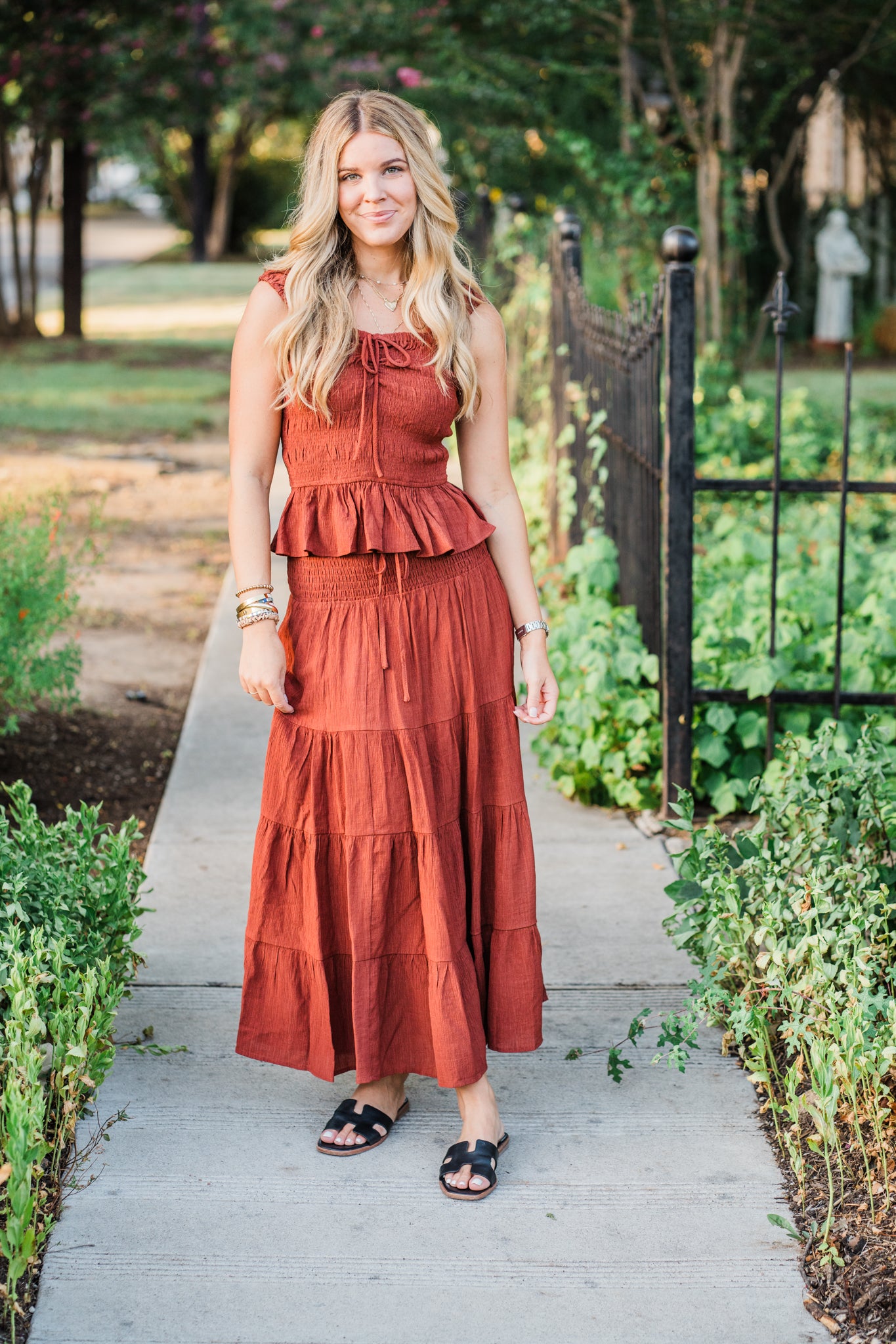 The Desert Bloom Tiered Maxi Skirt