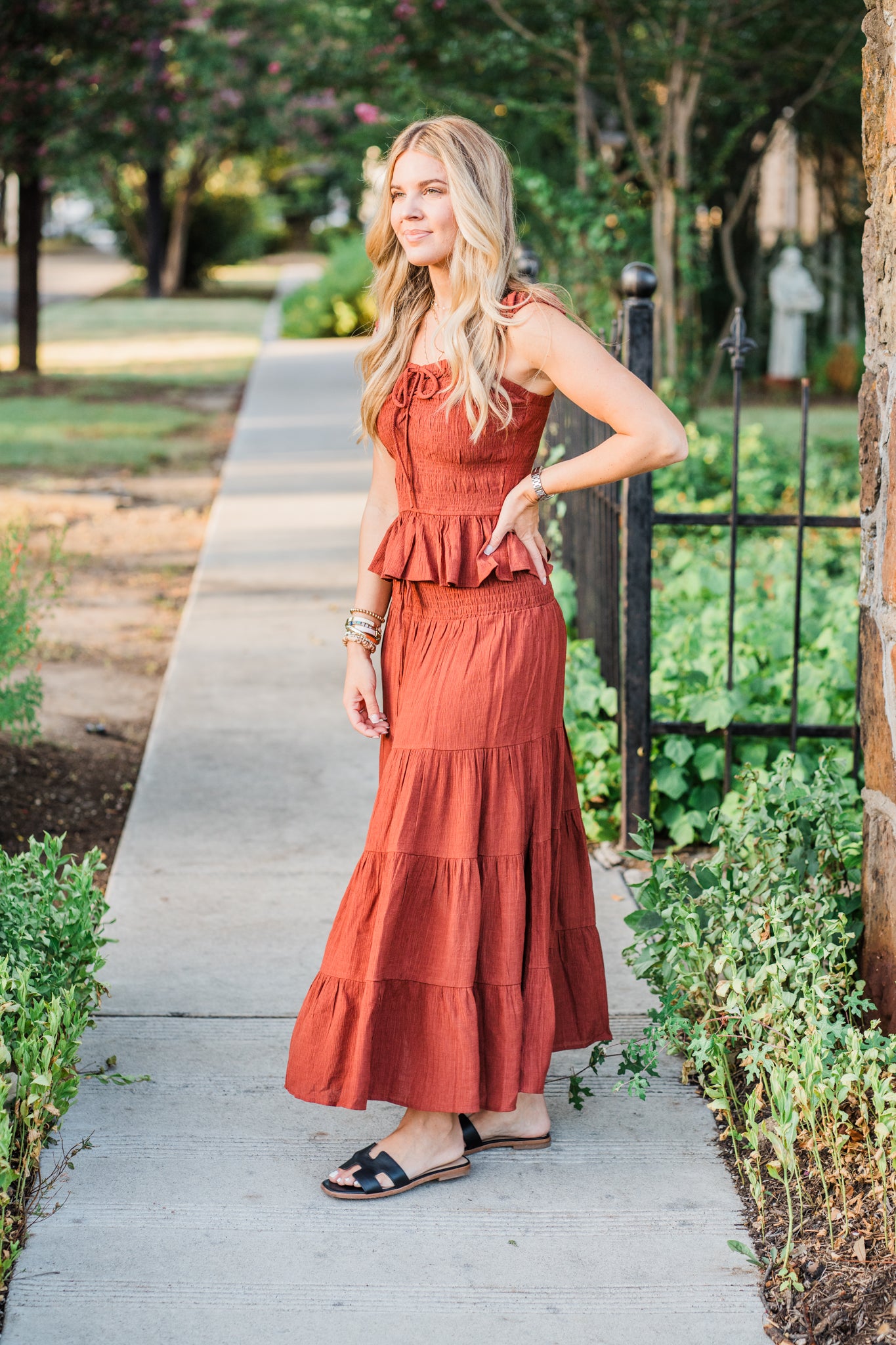 The Desert Bloom Tiered Maxi Skirt