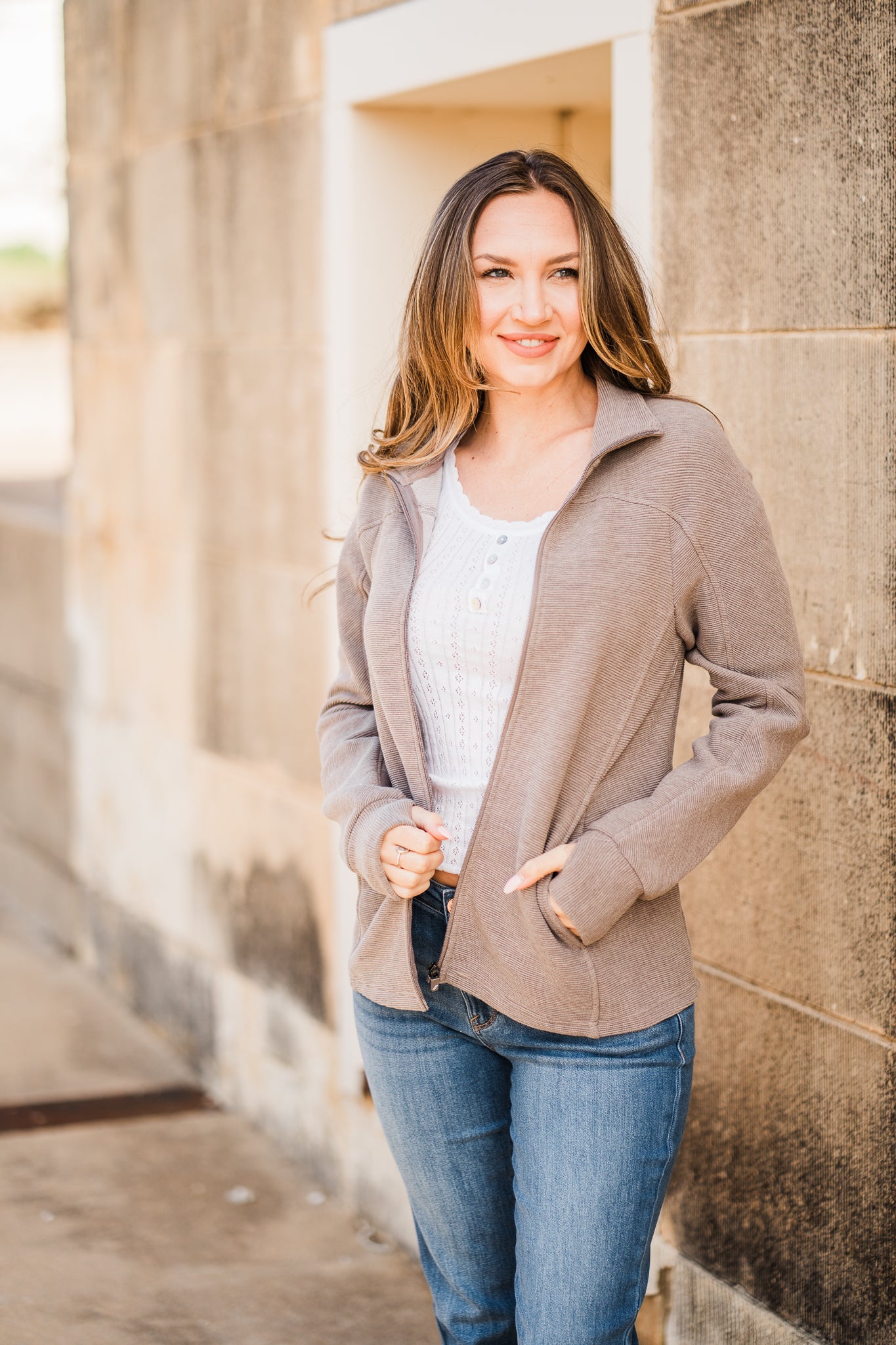 Celeste Jacket- Driftwood Heather